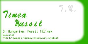 timea mussil business card